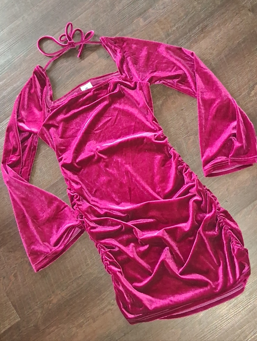 L.I.A. Shimmery Magenta Velvet Top